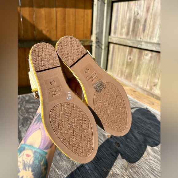 STUART WEITZMAN
Mirela Striped Wedge‎ Espadrilles size 5.5 yellow white - Picture 6 of 9